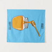 Afbeelding honingcartoon wandkleed (Voorkant (horizontaal))