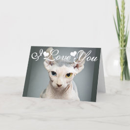 Afbeelding I van de Foto van de Kat van de Sfinx Feestdagen Kaart