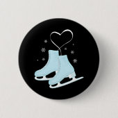 Afbeelding Ice Skateart Afbeelding Skater Love Ronde Button 5,7 Cm (Voorkant)