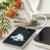 Afbeelding Ice Skateart Afbeelding Skater Love Sleutelhanger (Voorkant Rechts)