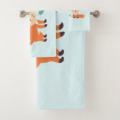 Afbeelding illustratie van Oranje kossen Bad Handdoek (Insitu)