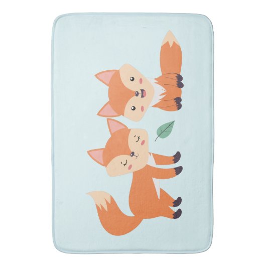 Afbeelding illustratie van Oranje kossen Badmat (Voorkant Verticaal)