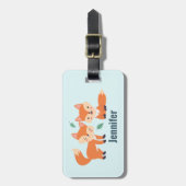 Afbeelding illustratie van Oranje kossen Bagagelabel (Voorkant verticaal)