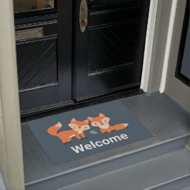 Afbeelding illustratie van Oranje kossen Deurmat
