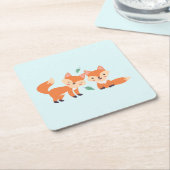 Afbeelding illustratie van Oranje kossen Kartonnen Onderzetters (Schuin)