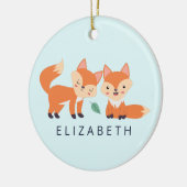 Afbeelding illustratie van Oranje kossen Keramisch Ornament (Links)