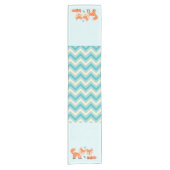 Afbeelding illustratie van Oranje kossen Korte Tafelloper (Voorkant)