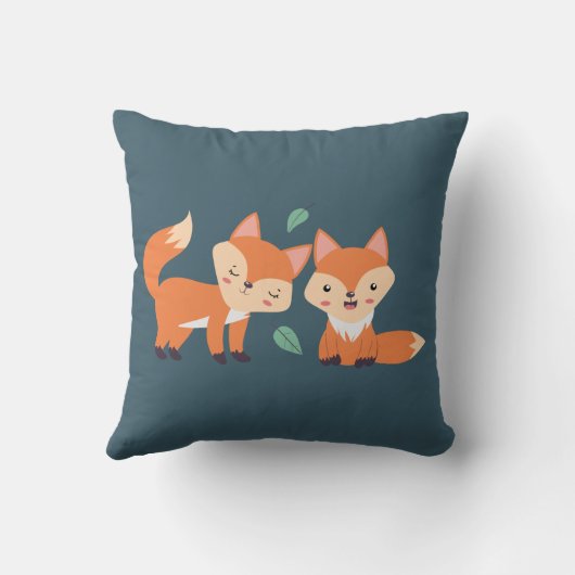 Afbeelding illustratie van Oranje kossen Kussen (Achterkant)