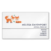 Afbeelding illustratie van Oranje kossen Magnetisch Visitekaartje (Voorkant)