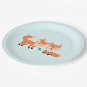 Afbeelding illustratie van Oranje kossen Papieren Bordje (Gekanteld)