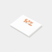 Afbeelding illustratie van Oranje kossen Post-it® Notes (Schuin)