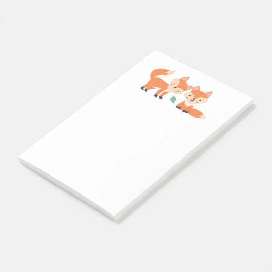 Afbeelding illustratie van Oranje kossen Post-it® Notes (Schuin)