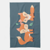 Afbeelding illustratie van Oranje kossen Theedoek (Verticaal)