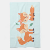 Afbeelding illustratie van Oranje kossen Theedoek (Verticaal)