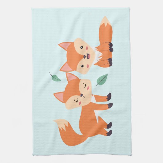 Afbeelding illustratie van Oranje kossen Theedoek (Verticaal)