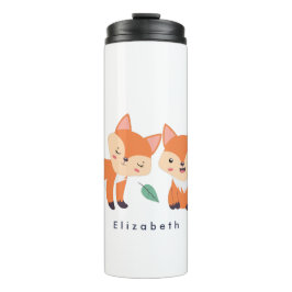 Afbeelding illustratie van Oranje kossen Thermosbeker