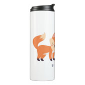 Afbeelding illustratie van Oranje kossen Thermosbeker (Gedraaid links)