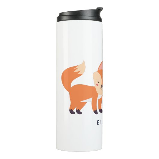 Afbeelding illustratie van Oranje kossen Thermosbeker (Gedraaid links)