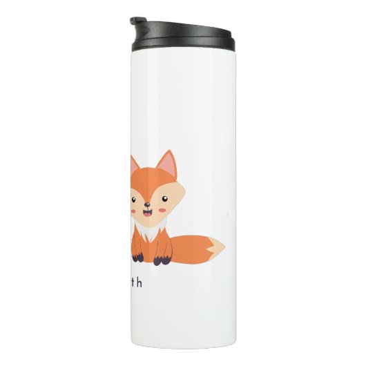 Afbeelding illustratie van Oranje kossen Thermosbeker (Geroteerd rechts)