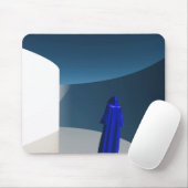 Afbeelding in blauwe luis muismat (Met muis)