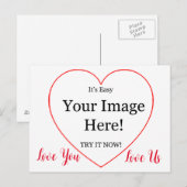 Afbeelding in de hart valentijn briefkaart (Voorkant / Achterkant)