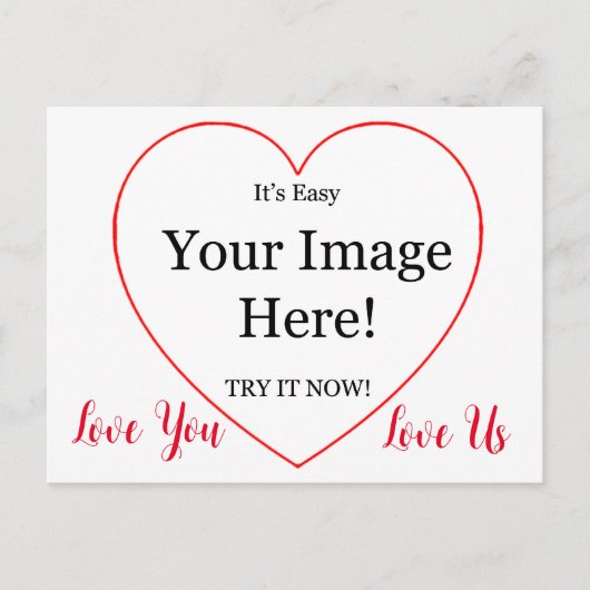 Afbeelding in de hart valentijn briefkaart (Voorkant)