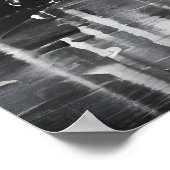 Afbeelding in de regen zwart-wit - kunst poster (Hoek)