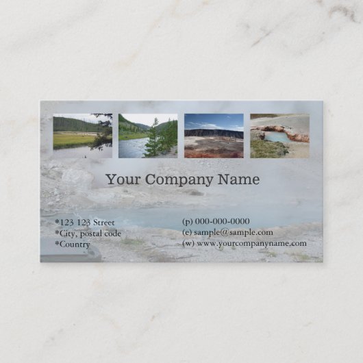 Afbeelding in het landschap, professionele foto's visitekaartje (Voorkant)
