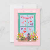 Afbeelding in klaslokaal voor Valentijn venster Kaart (Voorkant)