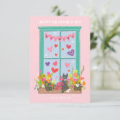Afbeelding in klaslokaal voor Valentijn venster Kaart (Staand voorkant)