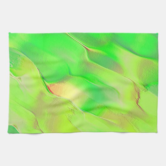 Afbeelding in oud vivid groen? theedoek (Horizontaal)