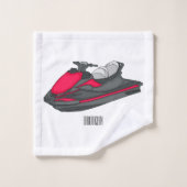 Afbeelding Jet ski cartoon Bad Handdoek (Wasdoekje)