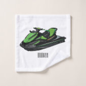 Afbeelding Jet ski cartoon Bad Handdoek (Wasdoekje)