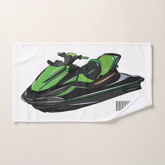 Afbeelding Jet ski cartoon Bad Handdoek (Handdoek)