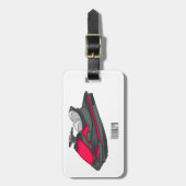 Afbeelding Jet ski cartoon Bagagelabel (Voorkant verticaal)
