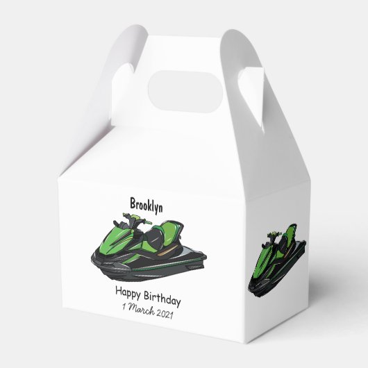 Afbeelding Jet ski cartoon Bedankdoosjes (Achterkant)