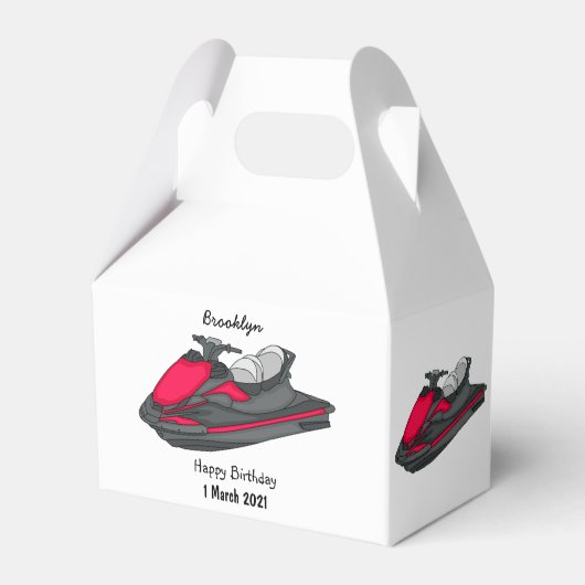 Afbeelding Jet ski cartoon Bedankdoosjes (Achterkant)