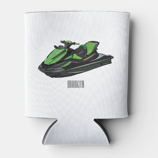 Afbeelding Jet ski cartoon Blikjeskoeler (Voorkant)