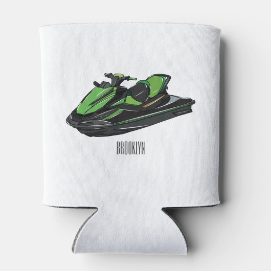 Afbeelding Jet ski cartoon Blikjeskoeler (Achterkant)