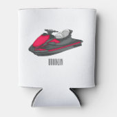 Afbeelding Jet ski cartoon Blikjeskoeler (Voorkant)