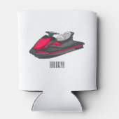 Afbeelding Jet ski cartoon Blikjeskoeler (Achterkant)