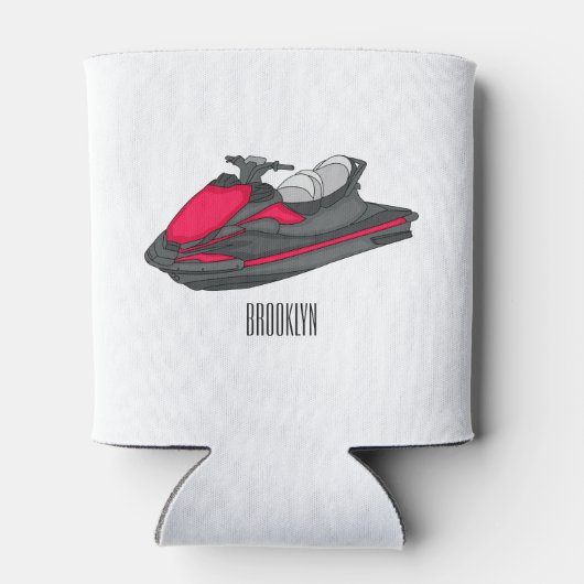 Afbeelding Jet ski cartoon Blikjeskoeler (Achterkant)