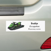 Afbeelding Jet ski cartoon Bumpersticker (Op auto)