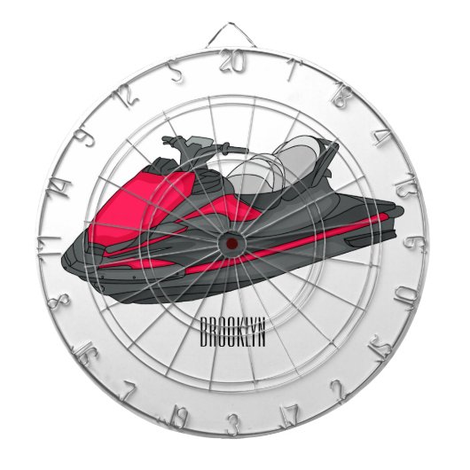 Afbeelding Jet ski cartoon Dartbord (Voorkant)