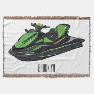 Afbeelding Jet ski cartoon Deken