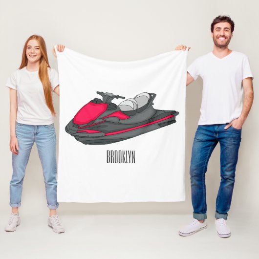 Afbeelding Jet ski cartoon Fleece Deken (In situ)