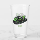 Afbeelding Jet ski cartoon Glas (Achterkant)