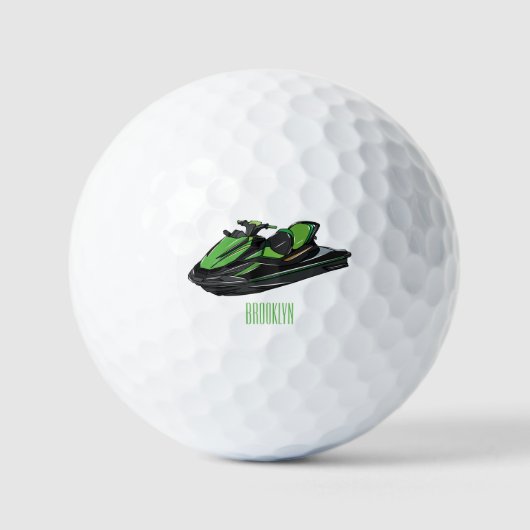 Afbeelding Jet ski cartoon Golfballen (Voorkant)