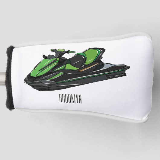 Afbeelding Jet ski cartoon Golfheadcover (Voorkant)