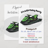 Afbeelding Jet ski cartoon Kaart (Voorkant / Achterkant)